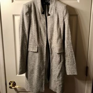 Zara-Herring bone mid-length overcoat-Size Small
